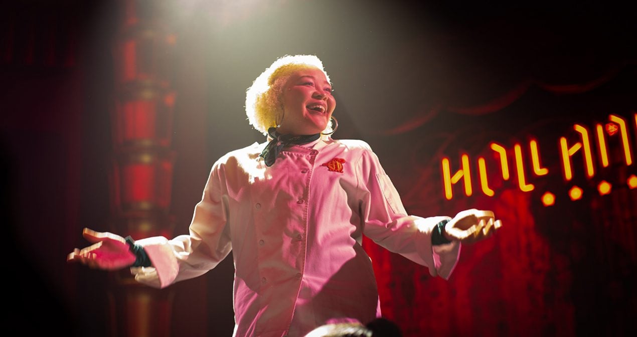 performer on stage at Faena Theater